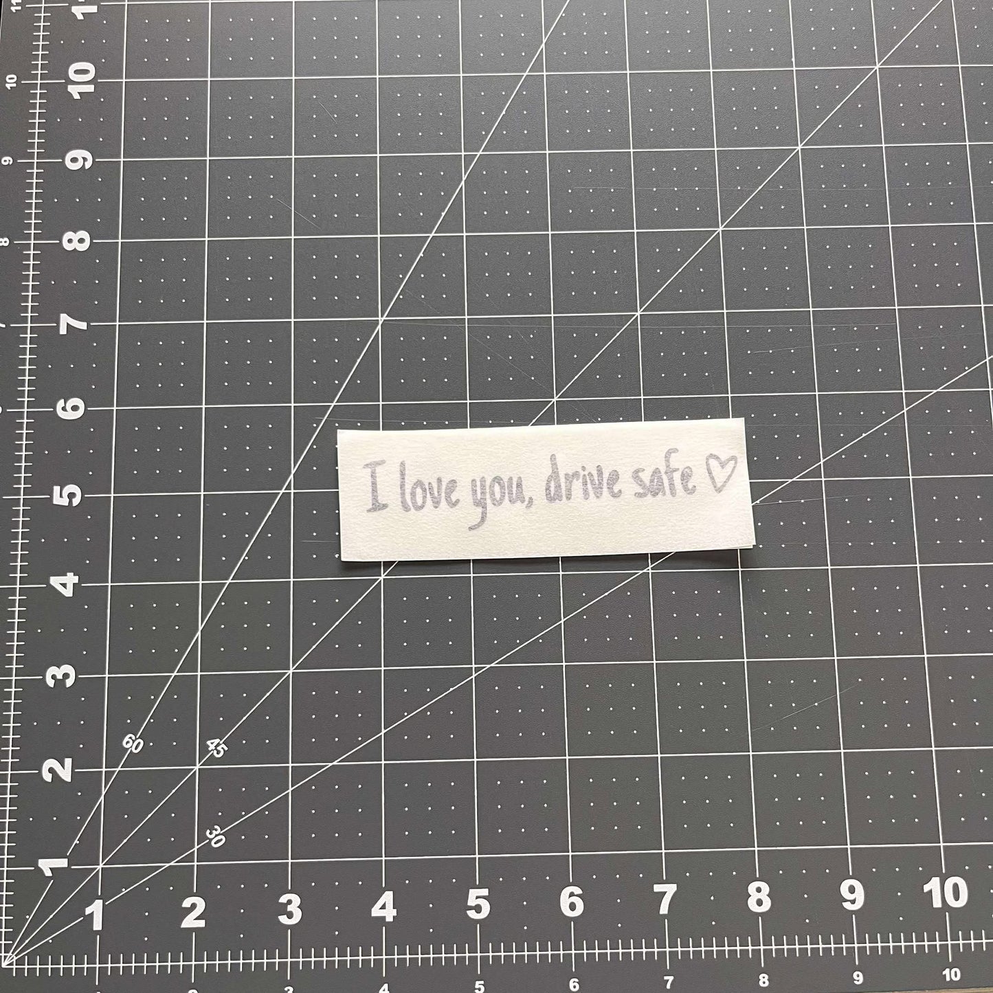 I Love You Drive Safe Rear View Mirror Decal