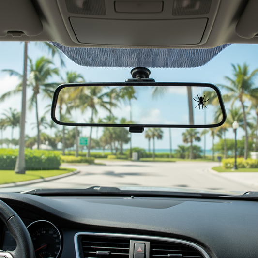 Crawling Spider Rear View Mirror Decal