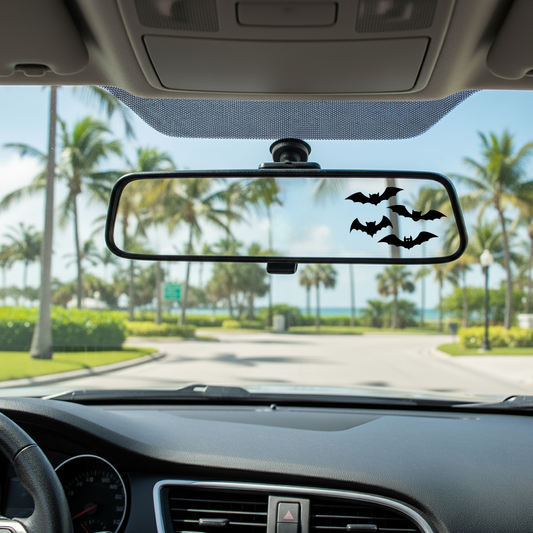 Bats Rear View Mirror Decal