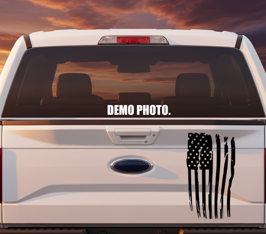 USA Flag Tailgate Decal