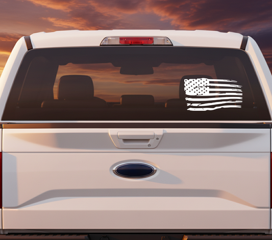 Distressed USA Flag Decal
