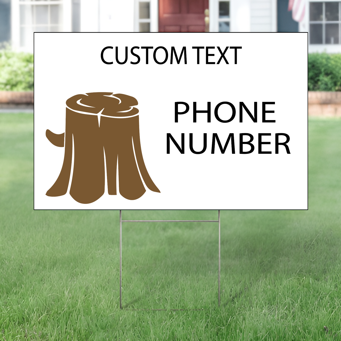Stump Removal Service Yard Sign Template
