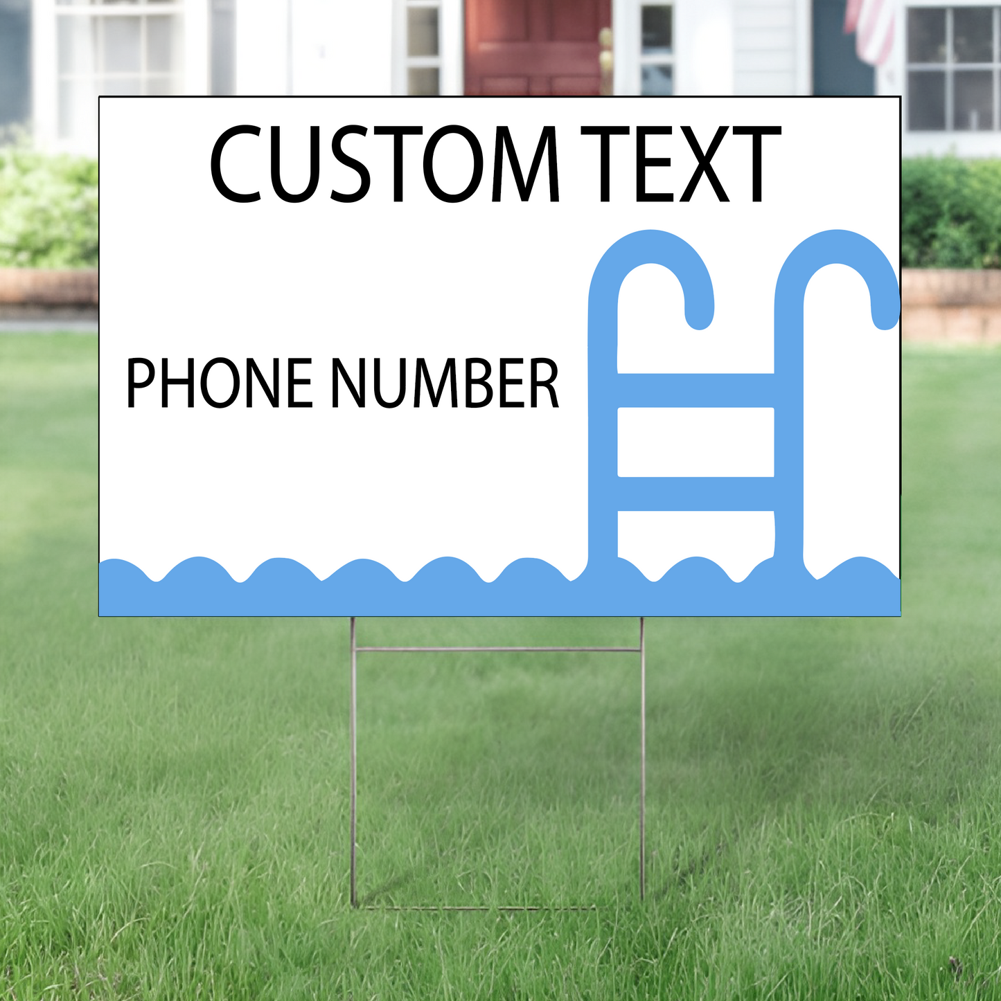 Pool Yard Sign Template