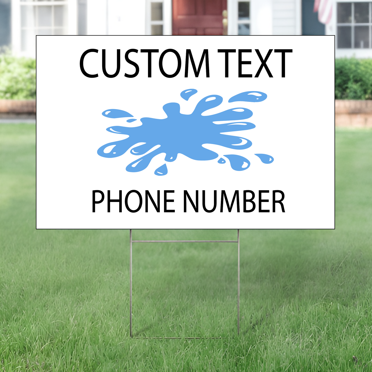 Splash Yard Sign Template