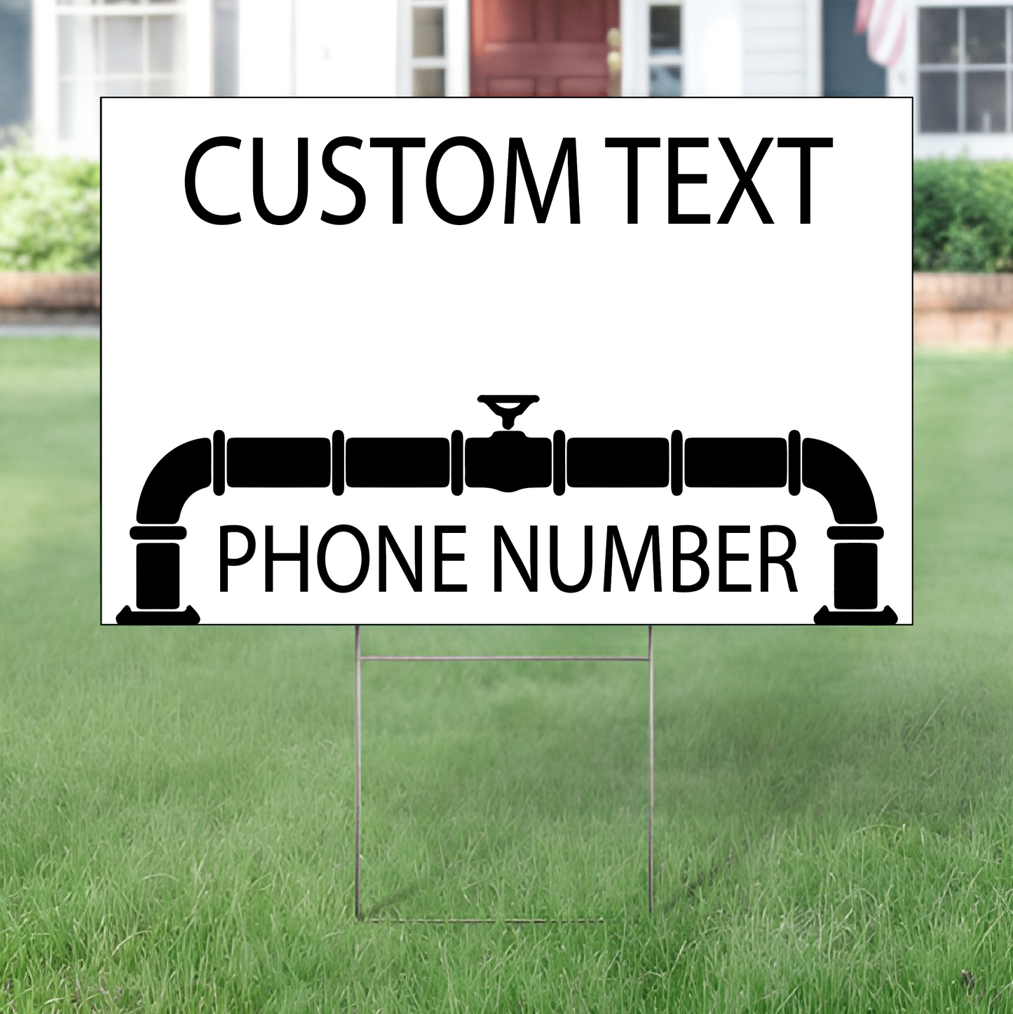 Plumbing Pipes Yard Sign Template