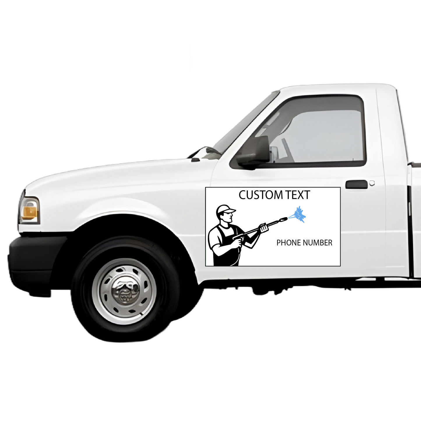 Vehicle Magnet Template - Pressure Washing Man