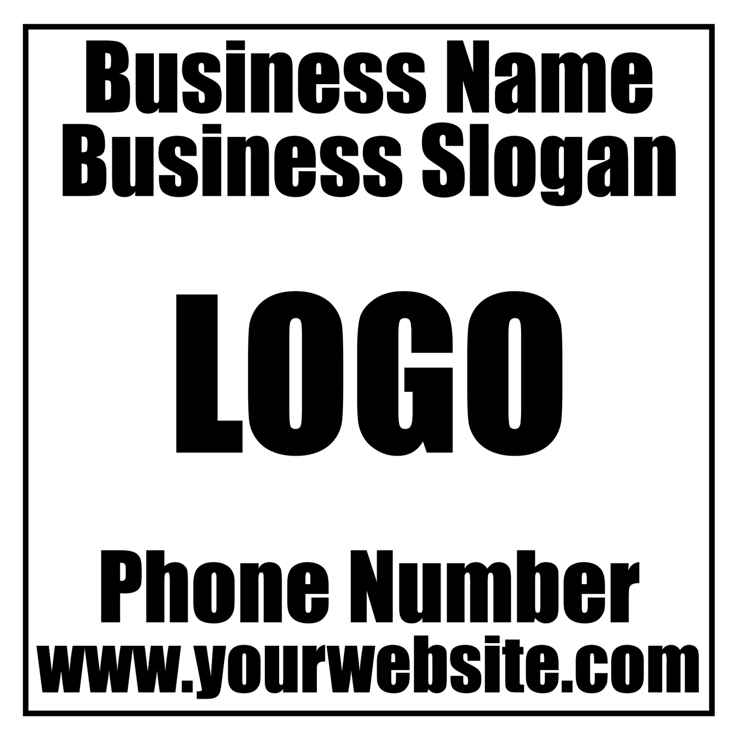 Rustic Farmhouse Style Storefront Decal | Custom Vinyl Window Sign with Logo & Business Info