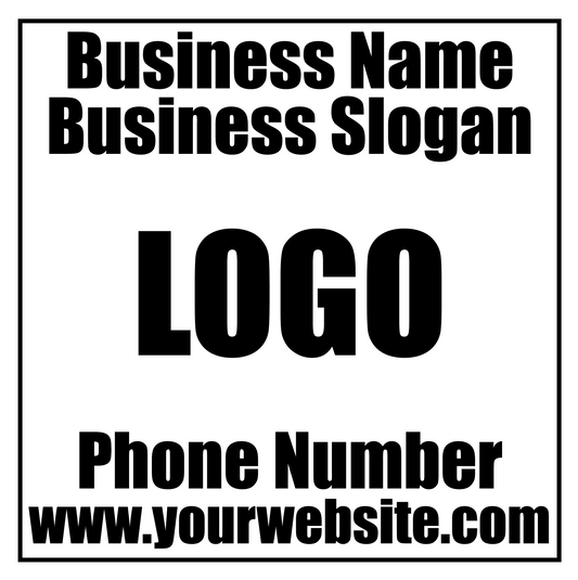 Rustic Farmhouse Style Storefront Decal | Custom Vinyl Window Sign with Logo & Business Info