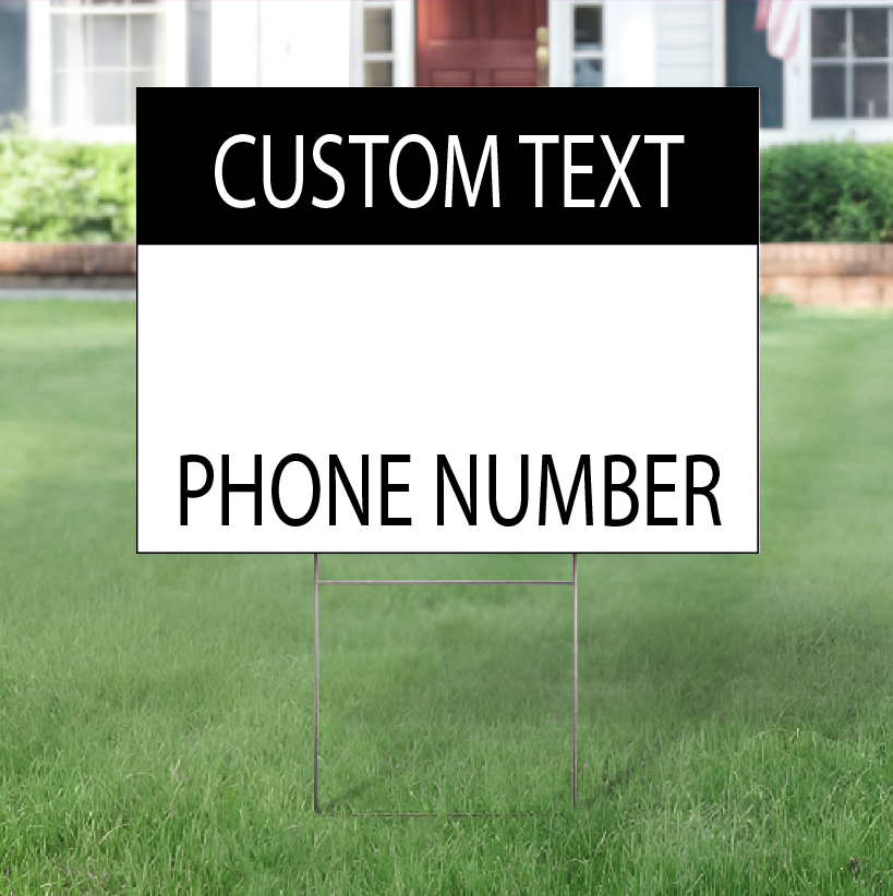 Two Tone Generic Yard Sign Template