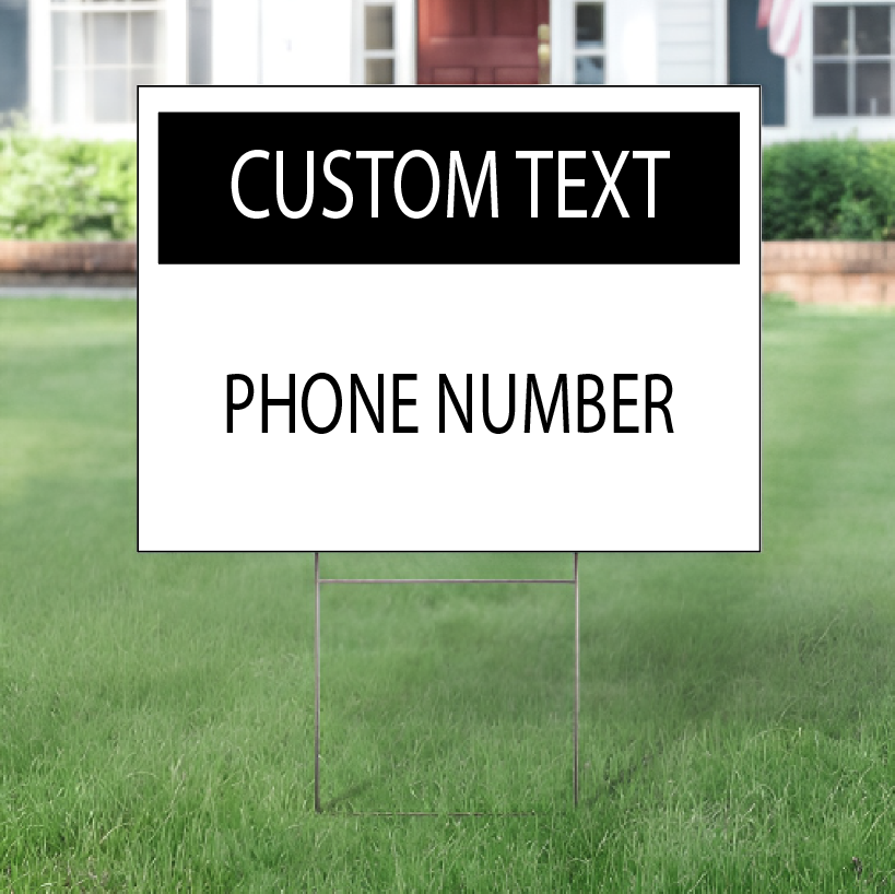 Standard Generic Yard Sign Template