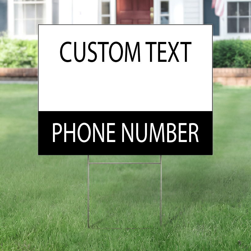 Flipped Two Tone Generic Yard Sign Template