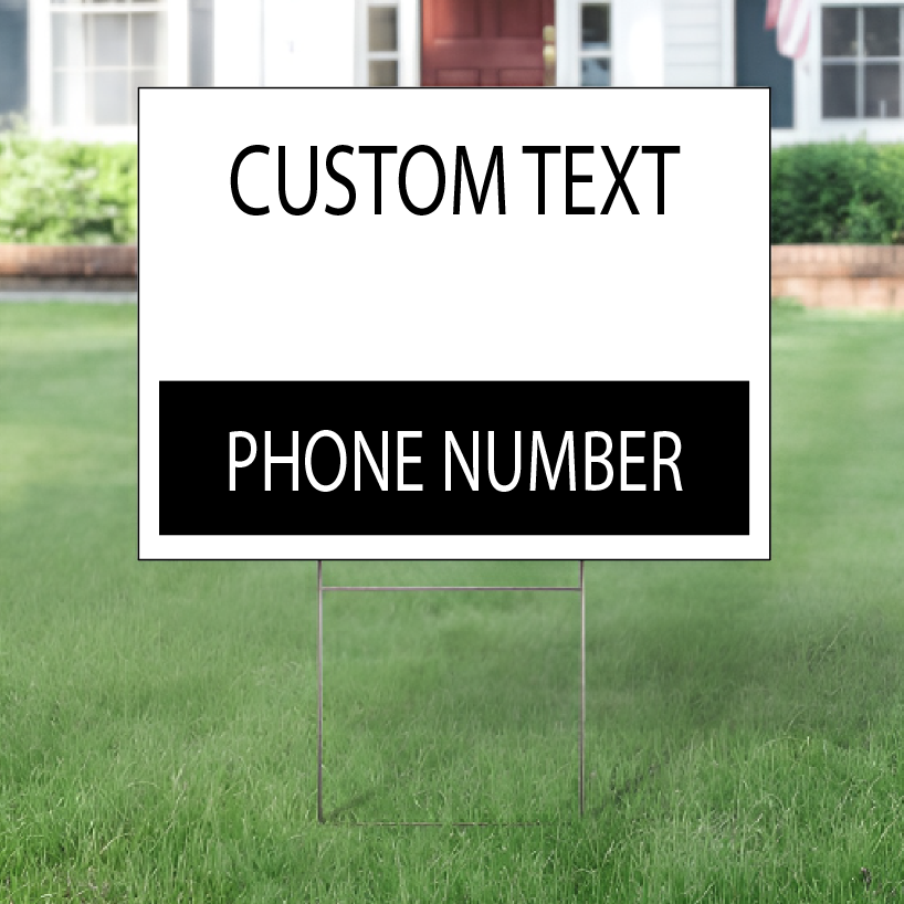 Flipped Standard Generic Yard Sign Template