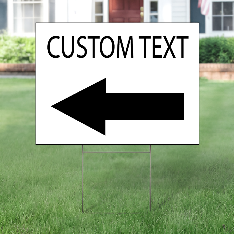 Left Arrow Yard Sign Template