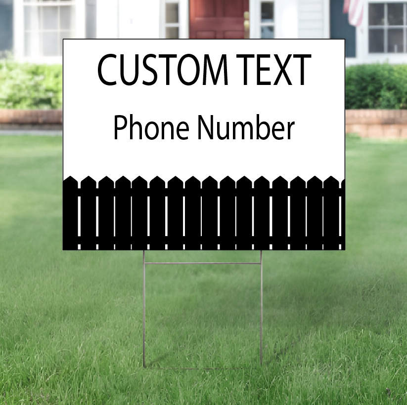 Fence Repair Yard Sign Template