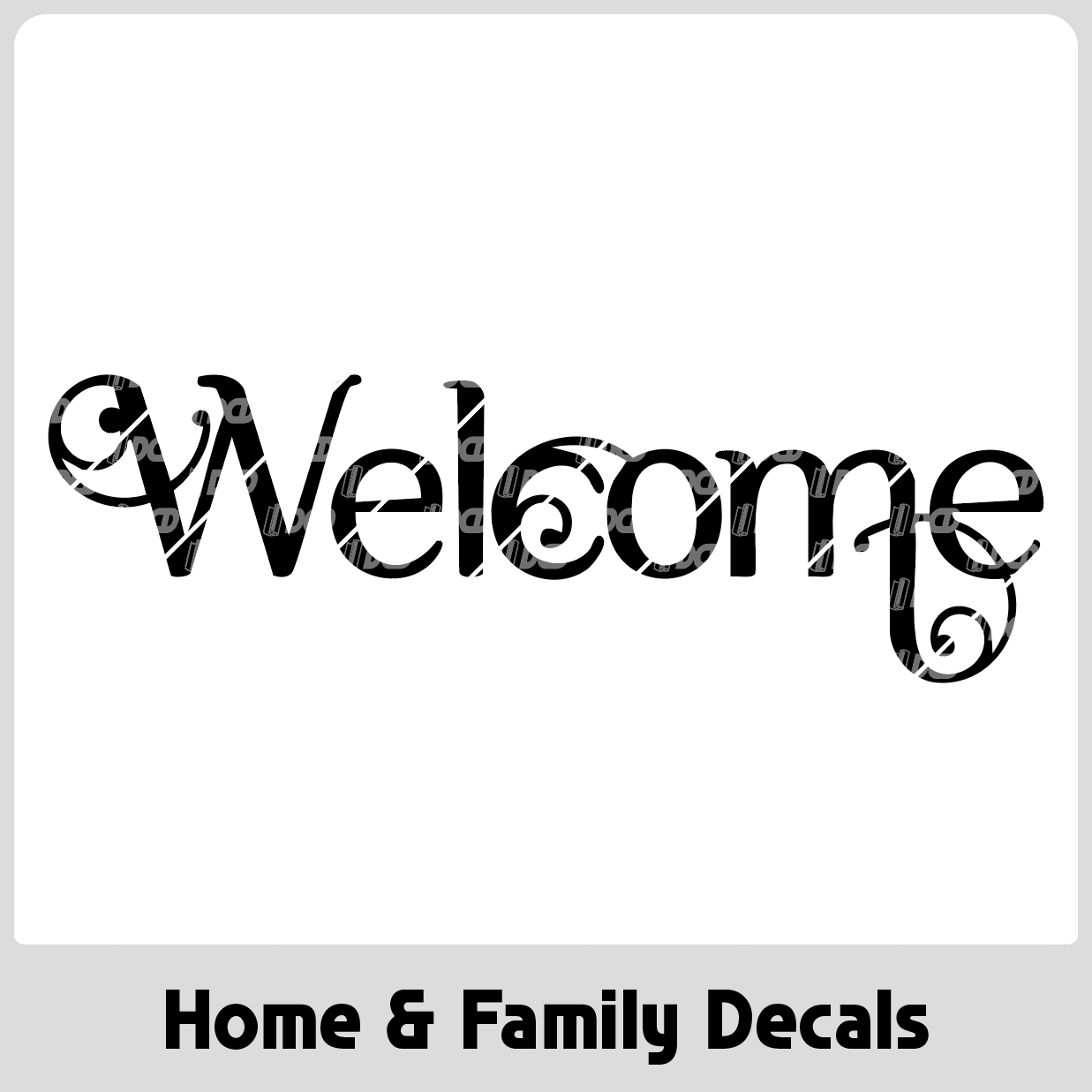 Welcome Door Decal | Decorative Front Door Vinyl Sticker