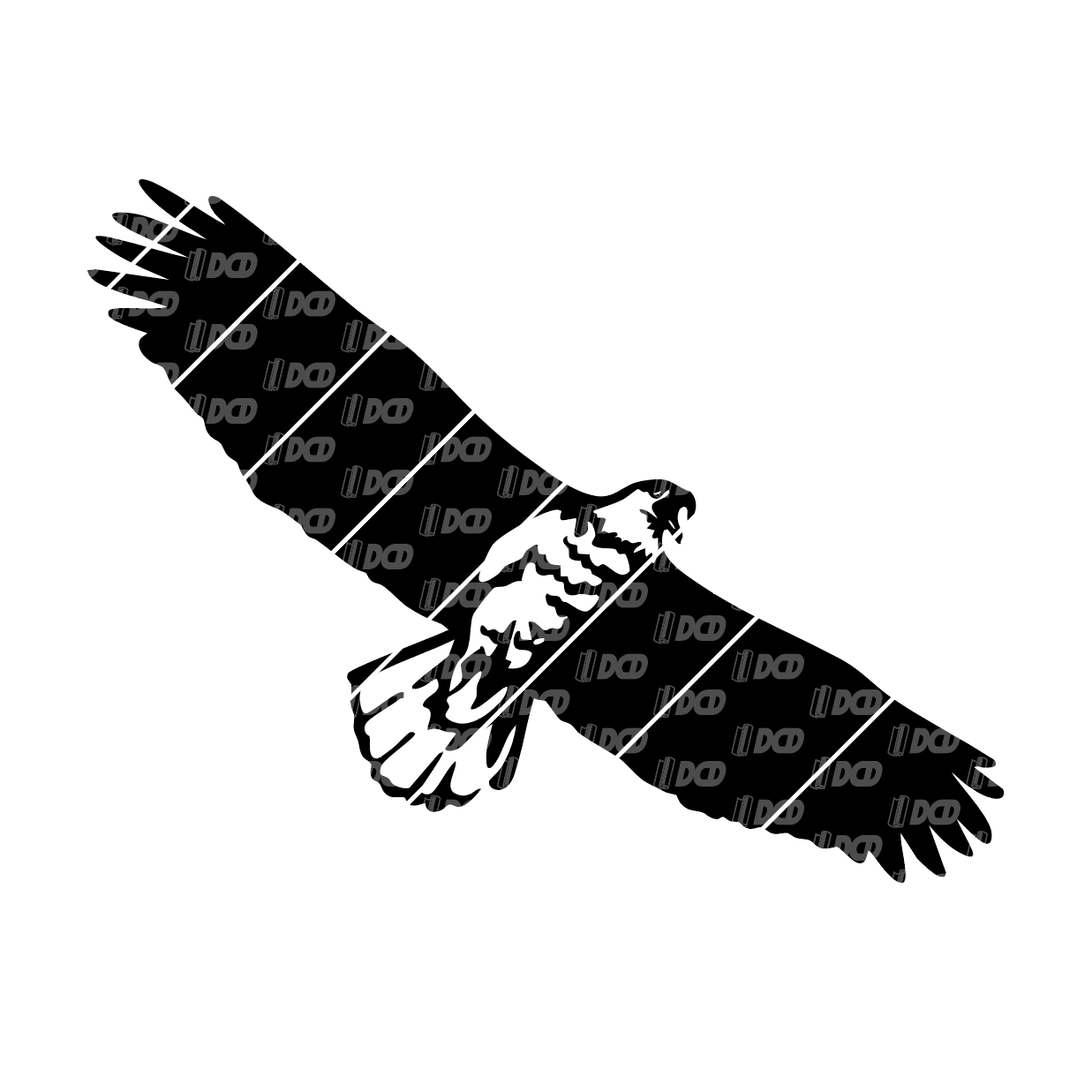 Flying Bald Eagle Decal