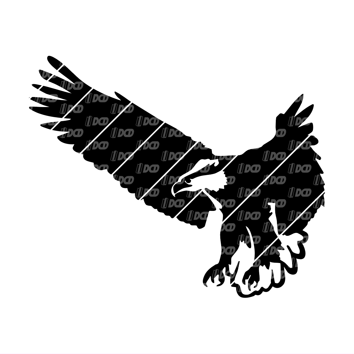 Landing Bald Eagle Decal