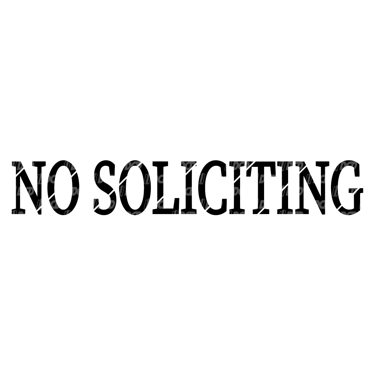 No Soliciting Door Decal | Bold Vinyl Sign for Front Door or Entryway