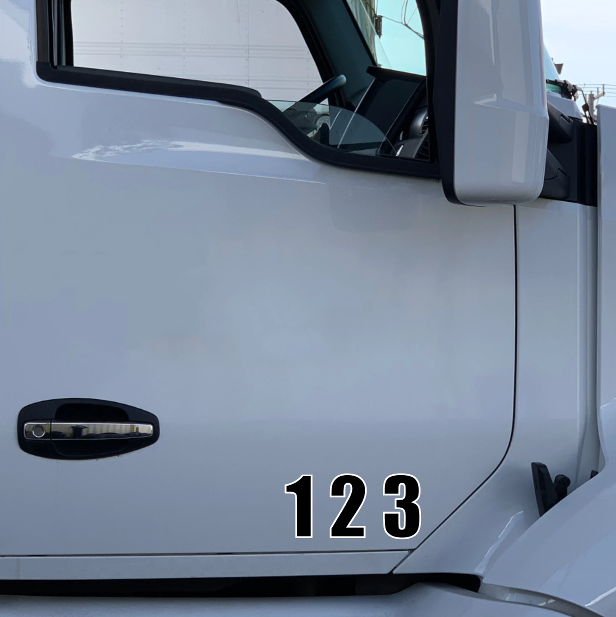 Fleet Number Decal | Custom Vinyl Stickers for Semi Truck Doors