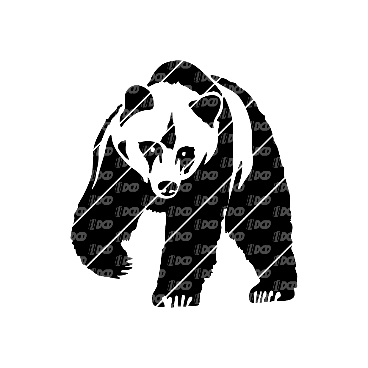Grizzly Walking Decal