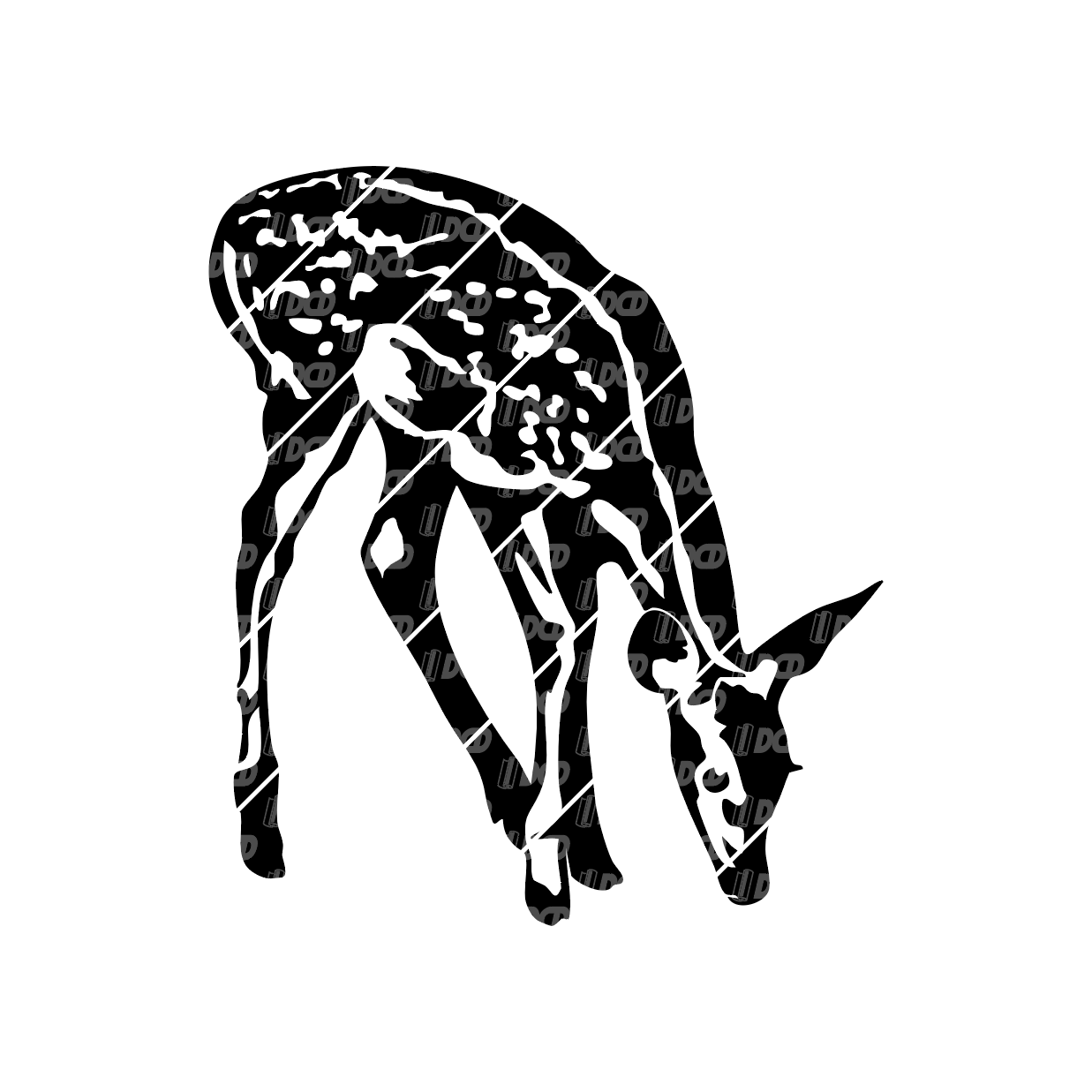 Feeding Fawn Decal