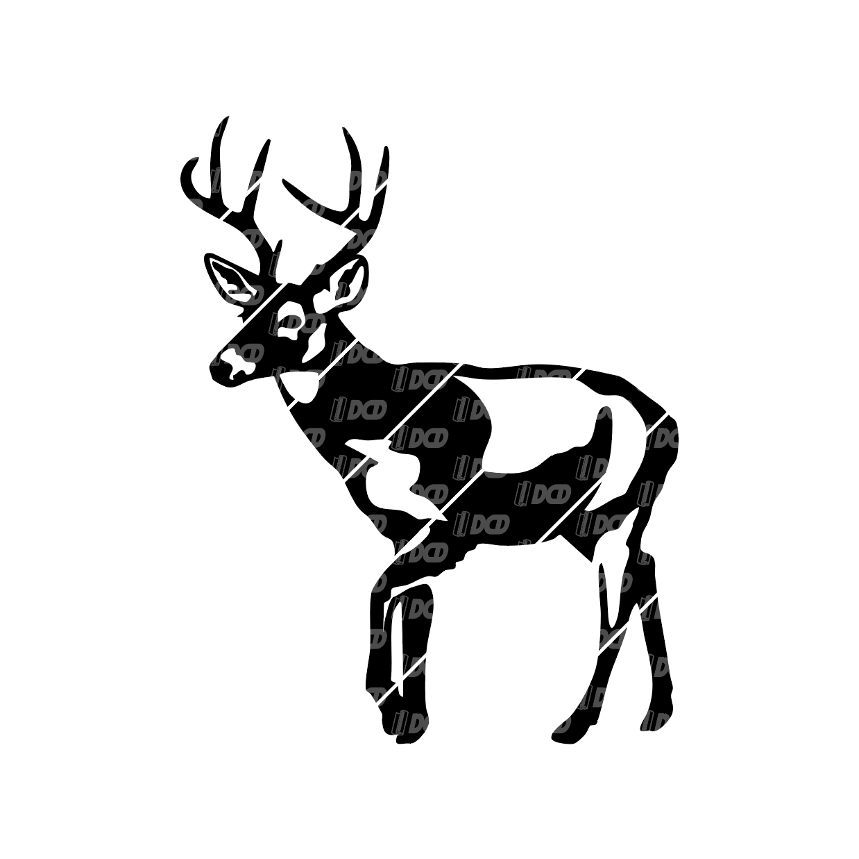 Cautious Buck Decal