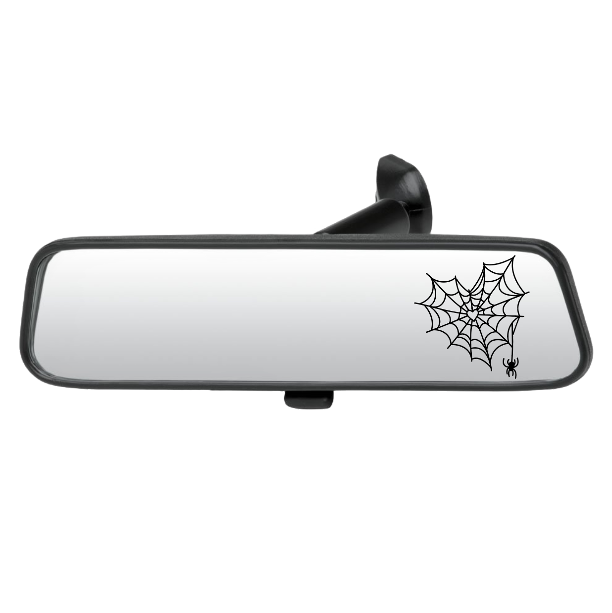 Heart Spider Web Rear View Mirror Decal