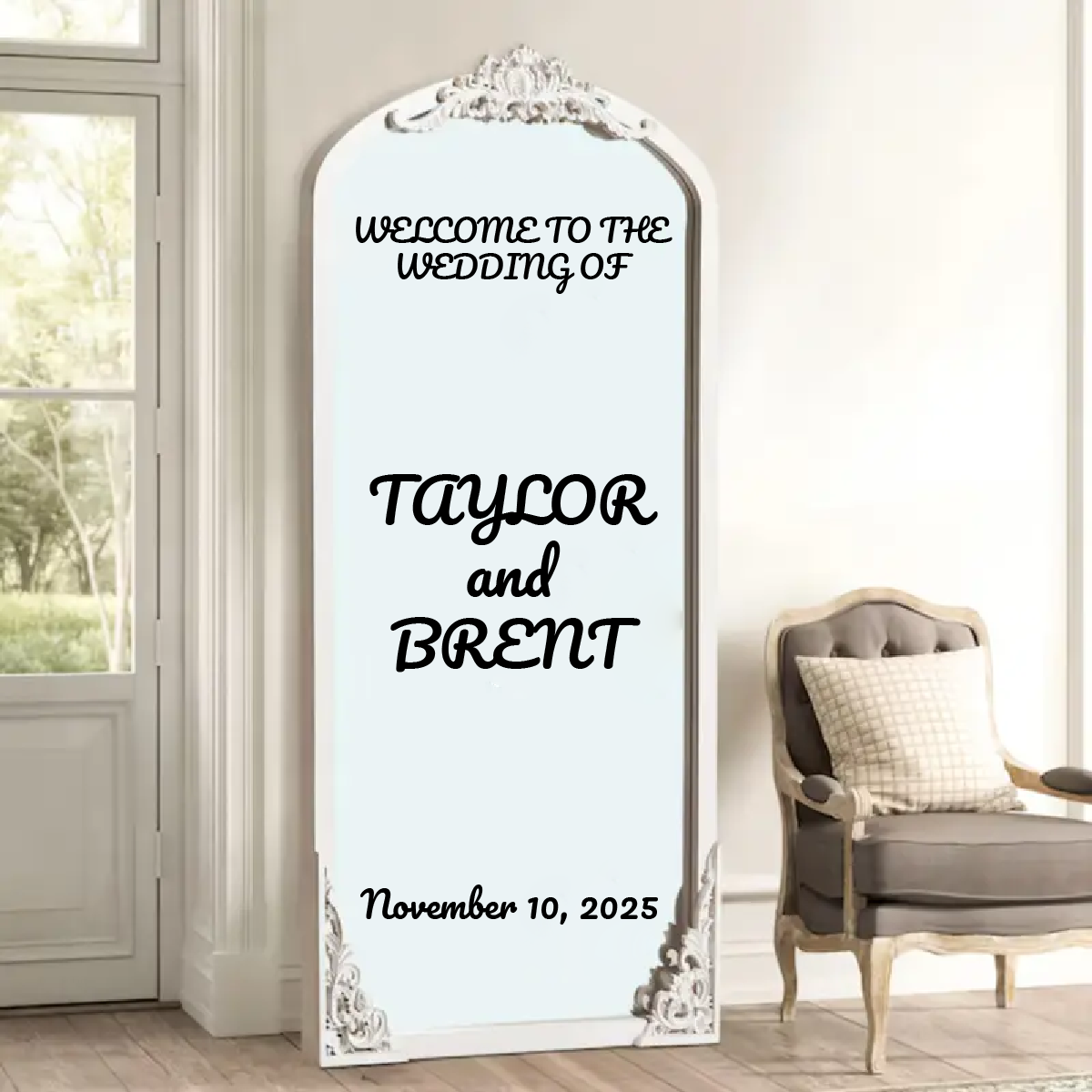 Wedding Mirror Decals