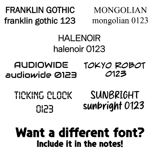 Comparison of various font styles on a white background