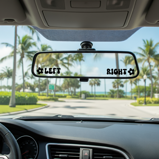 Left and Right Rear View Mirror Decal