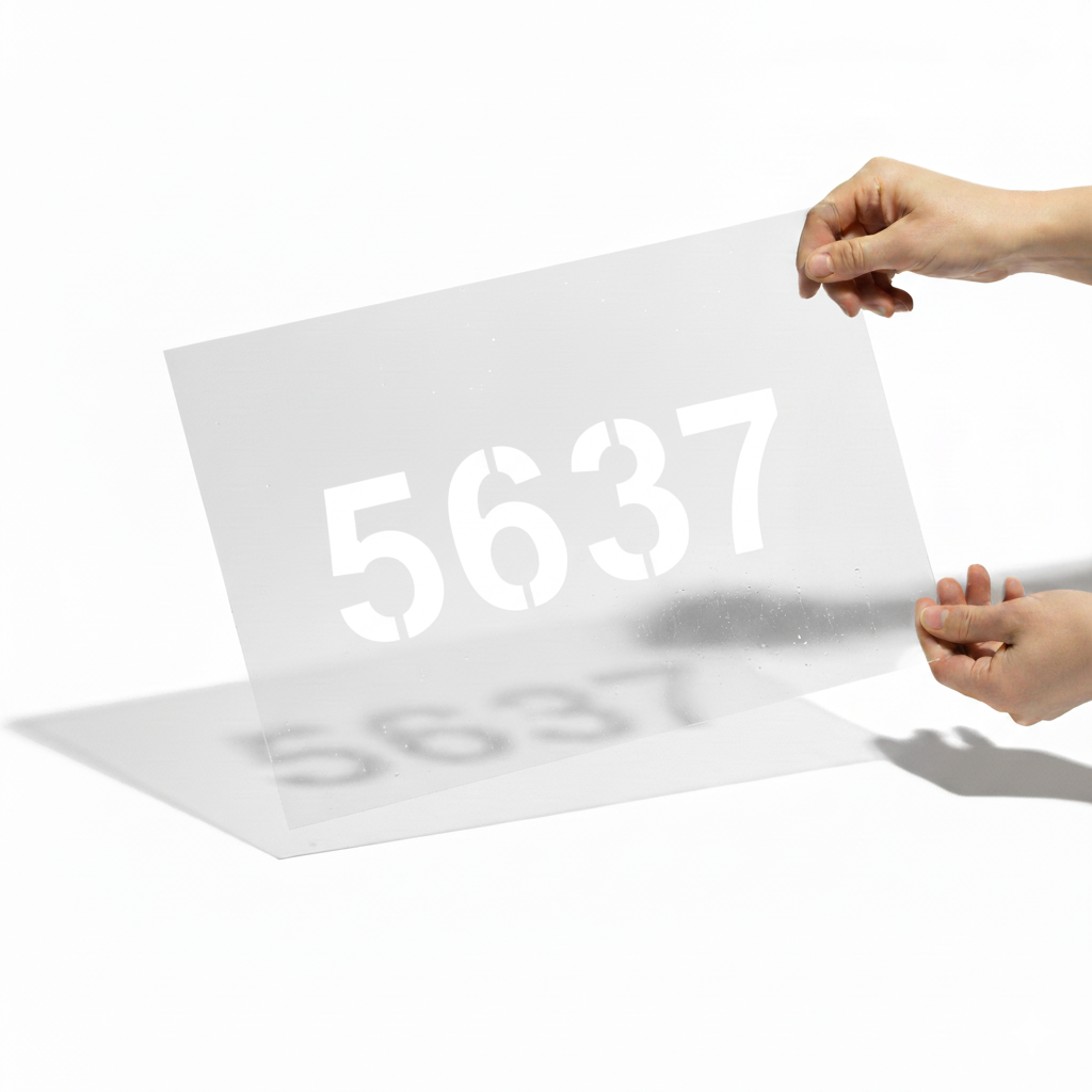 Reusable Plastic Address Stencil Sheet