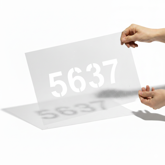 Reusable Plastic Address Stencil Sheet