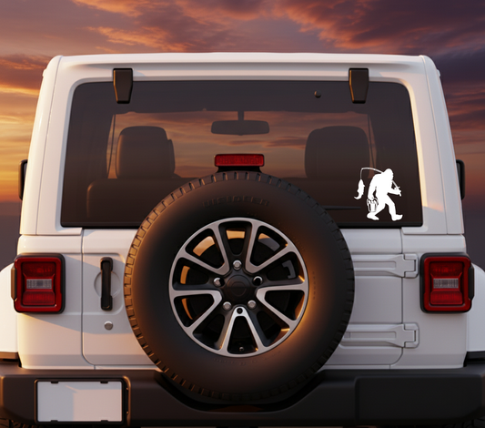 Bigfoot Fishing Decal