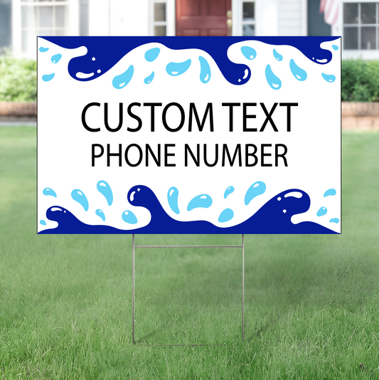 Splash Border Yard Sign Template