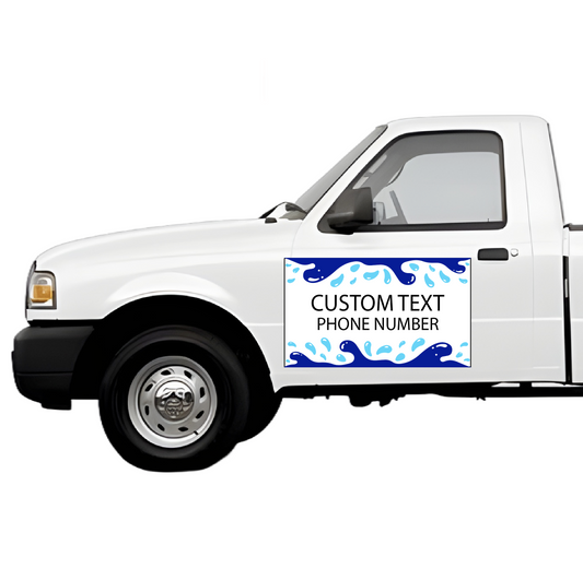 Vehicle Magnet Template - Splash Border