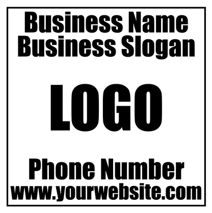 Rustic Farmhouse Style Storefront Decal | Custom Vinyl Window Sign with Logo & Business Info