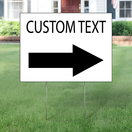 Right Arrow Yard Sign Template