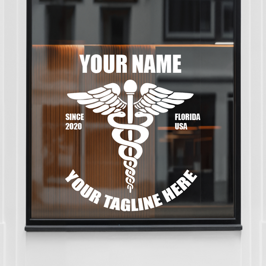 Nurse or Medical Office Logo Decal | Custom Storefront Sign