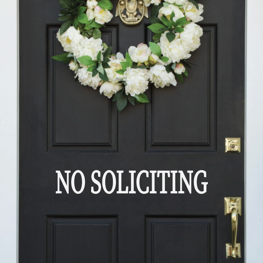 No Soliciting Door Decal