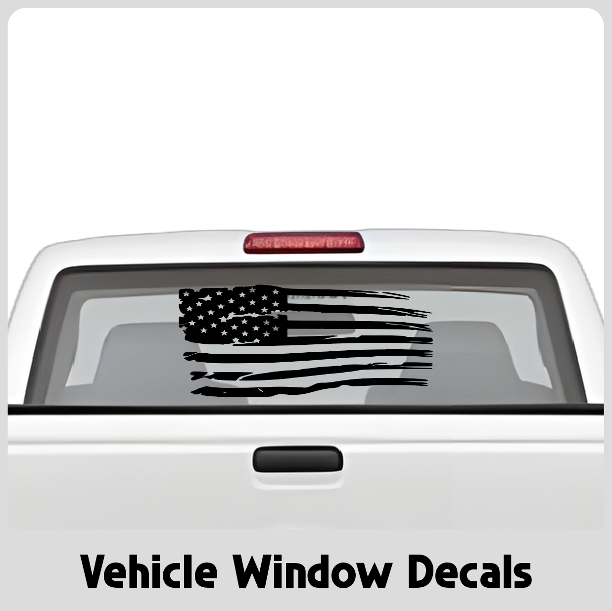 Distressed USA Flag Rear Window Decal