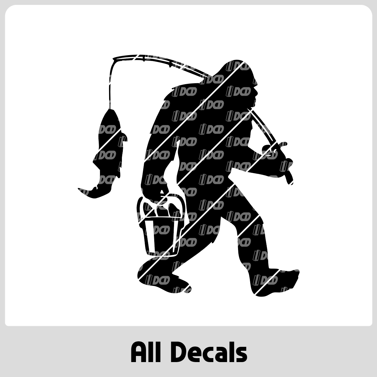 Bigfoot Fishing Decal