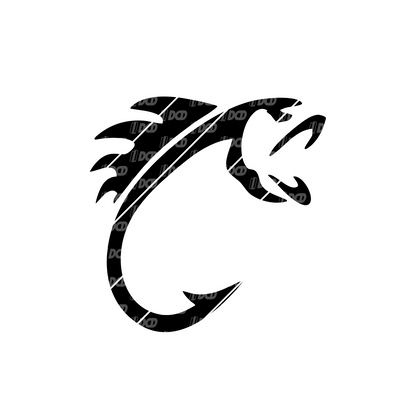 Fish Hook Decal