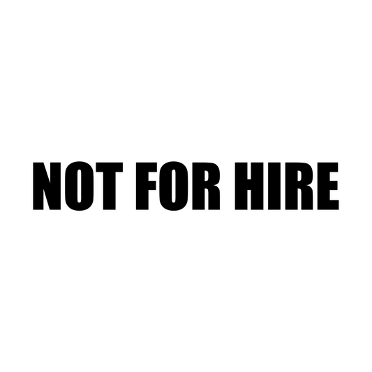 Not For Hire Sticker for Trucks | DOT-Compliant Vinyl Decal