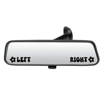 Left and Right Rear View Mirror Decal