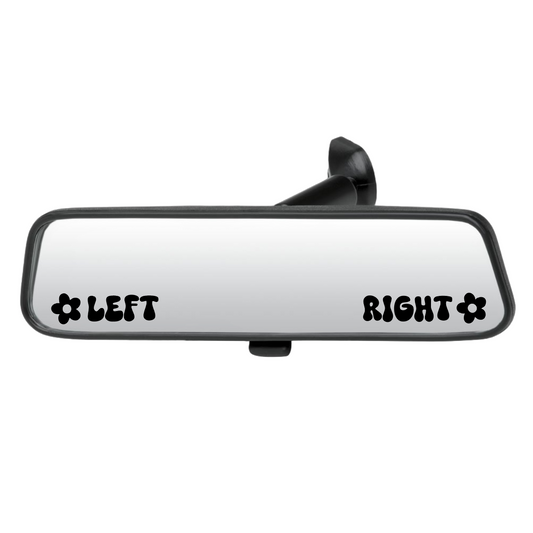 Left and Right Rear View Mirror Decal