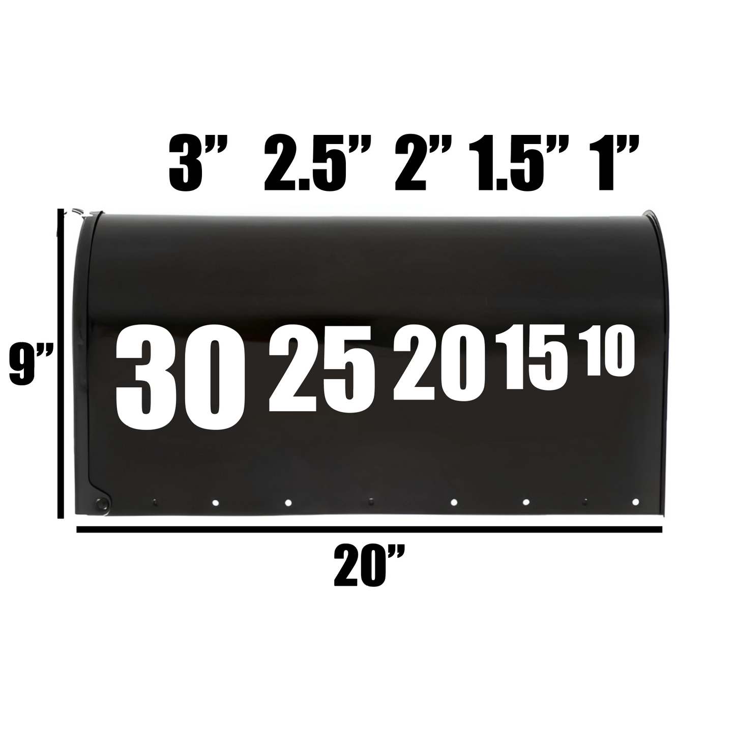 Custom Vinyl Mailbox Number Decals