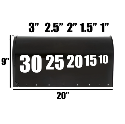 Custom Vinyl Mailbox Number Decals