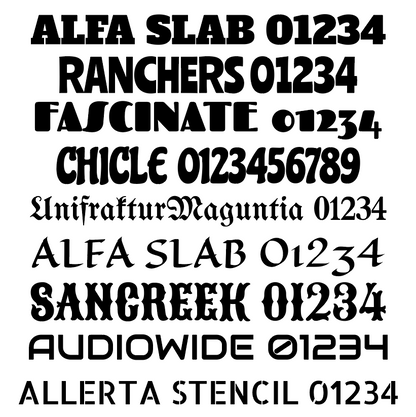 Custom Boat Registration Number Decals