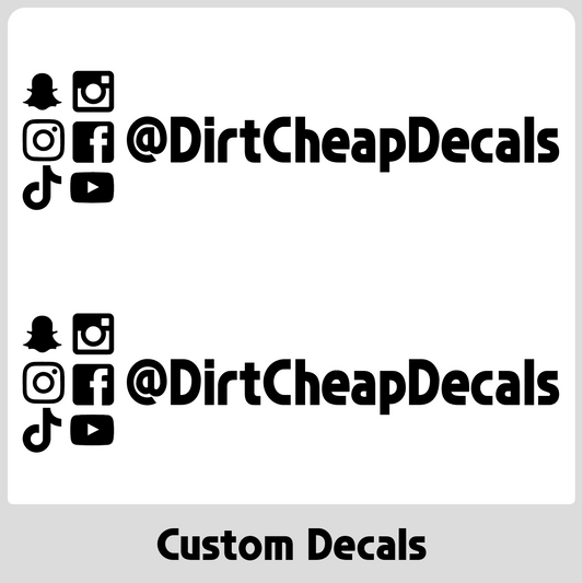Custom Social Media Decals