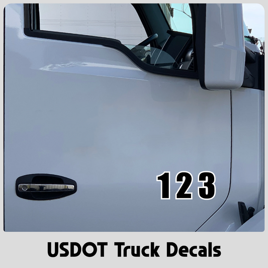 Fleet Number Decal | Custom Vinyl Stickers for Semi Truck Doors